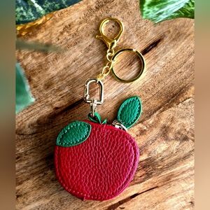 Apple Bag Charm Key Chain Coin Purse NIP